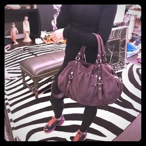 Marc by Marc Jacobs purple leather satchel